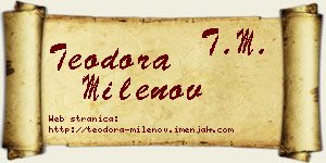 Teodora Milenov vizit kartica